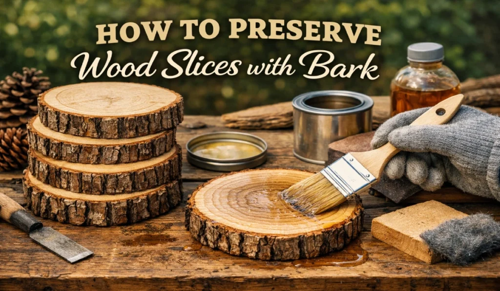 How to Preserve Wood Slices with Bark