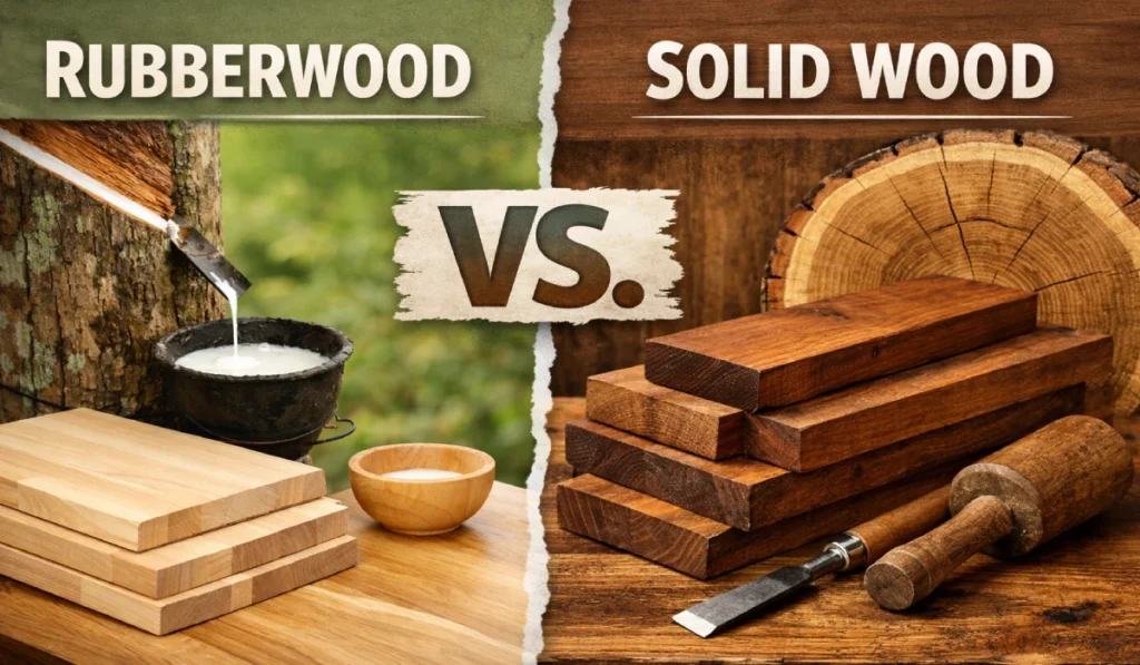 Rubberwood vs. Solid Wood